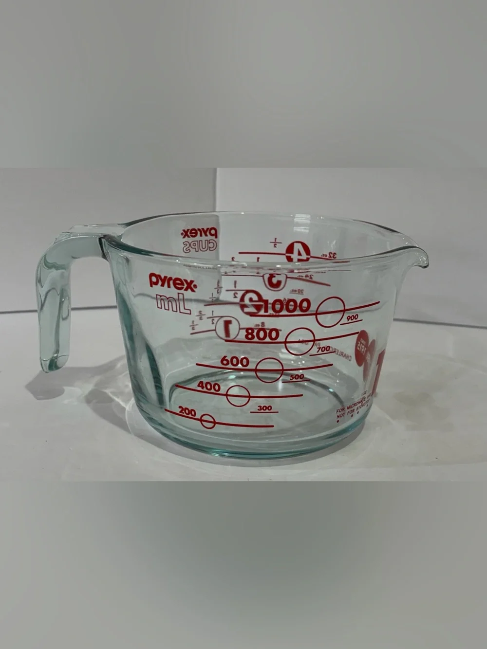 100 Years Commemorative Pyrex Clear Glass 4 Cup Measuring Bowl